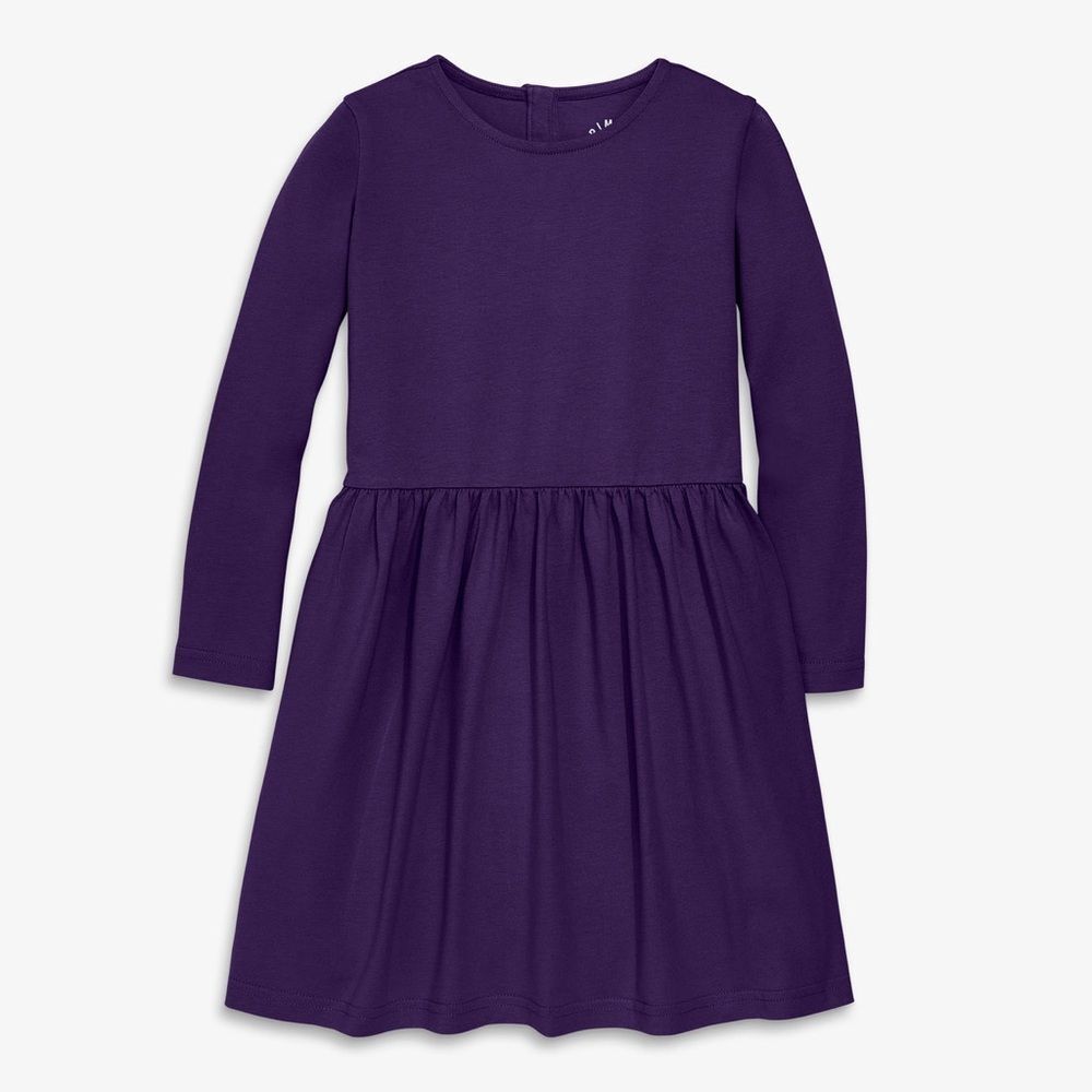 Primary cotton long sleeve purple dress 12